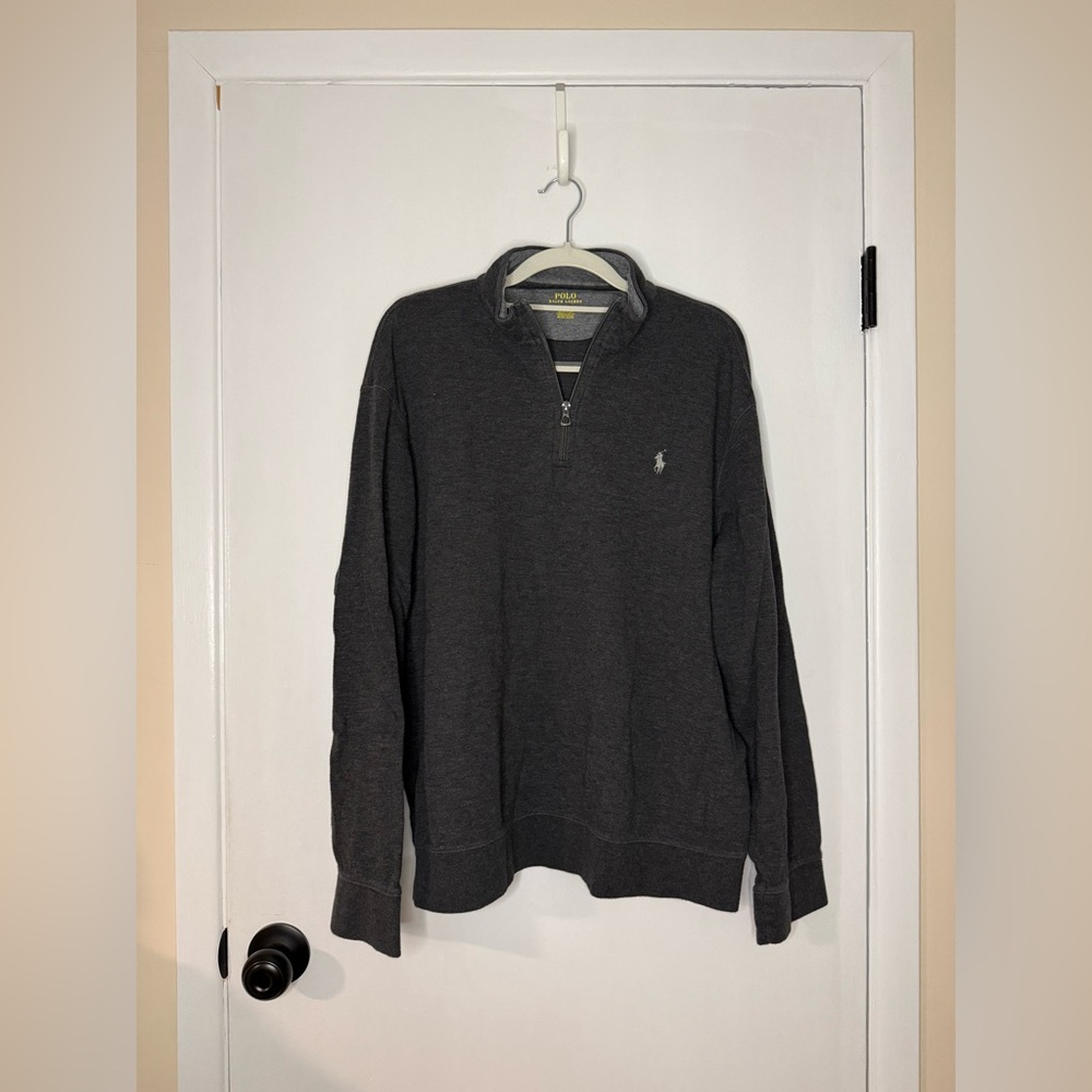 Polo‎ Ralph Lauren Charcoal Zip-Up Sweater